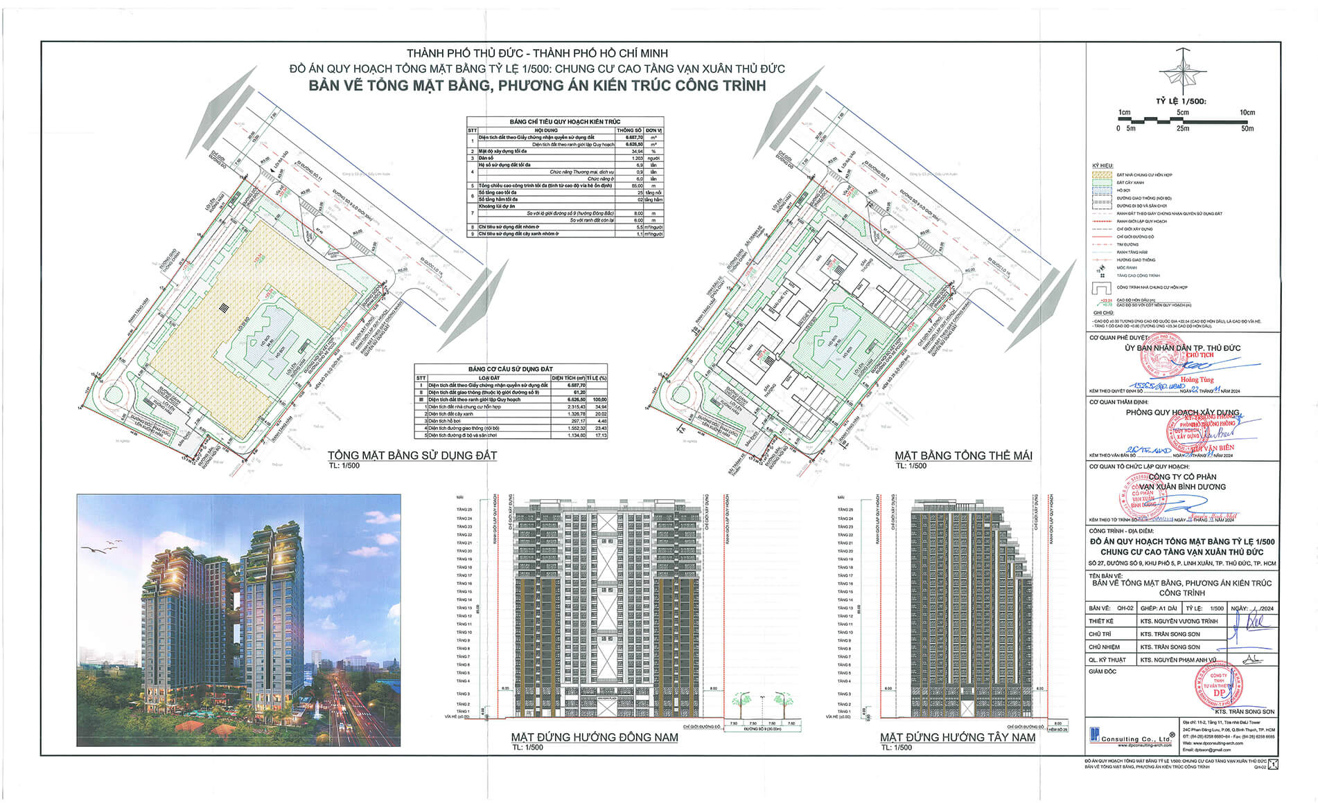 Về việc phê duyệt đồ án quy hoạch tổng mặt bằng 1/500 chung cư Vạn Xuân Thủ Đức - Happy One Sora Linh Xuân Thủ Đức